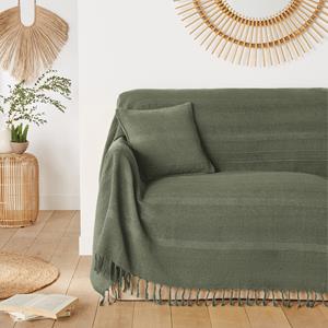 LA REDOUTE INTERIEURS Katoenen plaid met franjes, Nedo