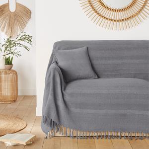 LA REDOUTE INTERIEURS Katoenen plaid met franjes, Nedo