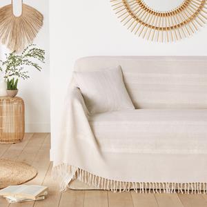 LA REDOUTE INTERIEURS Katoenen plaid met franjes, Nedo