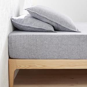 LA REDOUTE INTERIEURS Hoeslaken in gewassen linnen, omslag 30 cm, Linot