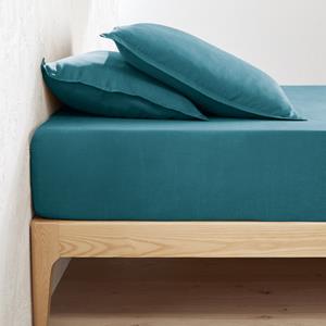 LA REDOUTE INTERIEURS Hoeslaken in gewassen linnen, omslag 30 cm, Linot