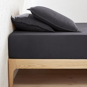 LA REDOUTE INTERIEURS Hoeslaken in gewassen linnen, omslag 30 cm, Linot