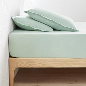 LA REDOUTE INTERIEURS Hoeslaken in gewassen linnen, omslag 30 cm, Linot
