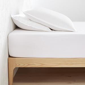 LA REDOUTE INTERIEURS Hoeslaken in gewassen linnen, omslag 30 cm, Linot