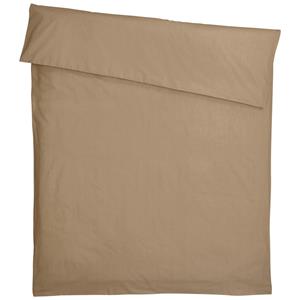 ERWIN M. Dekbedovertrek Sienna hotelsluiting; 155x220 cm (BxL); taupe