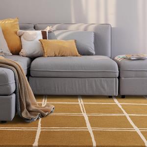 Easy Living  Vloerkleed Albany Grid Gold Rug -