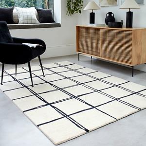 Easy Living  Vloerkleed Albany Grid Monochrome Rug -