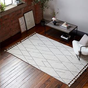Easy Living  Vloerkleed Nepal Boho Cream/Black Linear Rug -