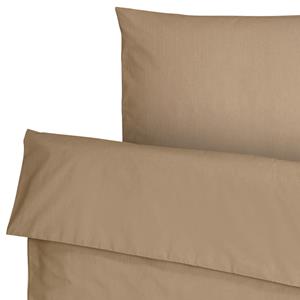 ERWIN M. Dekbedovertrekset Siena Zaksluiting; 135x200 cm (BxL), 80x80 cm (LxB); taupe