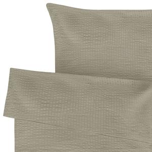 ERWIN M. Dekbedovertrekset Antila Seersucker; 155x220 cm (BxL), 80x80 cm (LxB); taupe