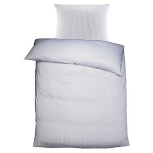PULSIVA Dekbedovertrekset Louisville; 135x200 cm (BxL), 80x80 cm (LxB); wit/grijs; 2 set / verpakking