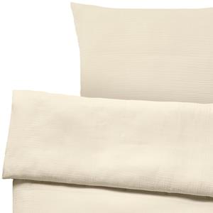 ERWIN M. Beddengoed Libra Musselin; 140x200 cm (BxL), 70x90 cm (LxB); beige