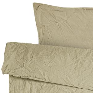 ERWIN M. Dekbedovertreset Riala; 155x220 cm (BxL), 80x80 cm (LxB); linnenbeige