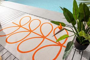 Orla Kiely  Vloerkleed Giant Linear Stem Persimmon Outdoor -