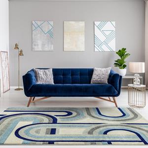 Easy Living  Vloerkleed Nova Retro Blue Rug NV30 -