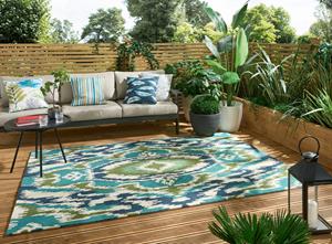 Harlequin  Ixora-Emerald/Palm/Chartreuse outdoor 442007 - 140x200 cm Vloerkleed