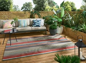 Harlequin  Spectro Stripes-Teal/Sedonia/Rust outdoor 442103 - 200x280 cm Vloerkleed