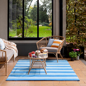 Laura Ashley  Lille Sky Blue outdoor 480008 - 140x200 cm Vloerkleed