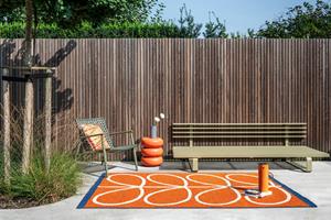 Orla Kiely  Buitenkleed Linear Stem Orange 464403 - Vloerkleed