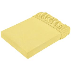 ERWIN M. Hoeslaken Jersey; 140-160x190-200 cm (BxL); geel