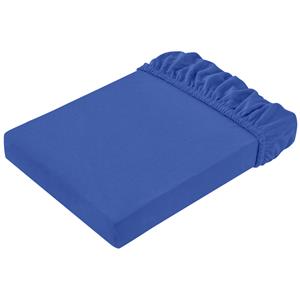 ERWIN M. Hoeslaken Jersey; 90-100x190-200 cm (BxL); kobalt blauw; 2 stuk / verpakking