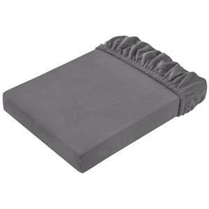 ERWIN M. Hoeslaken Jersey; 180-200x190-200 cm (BxL); antraciet