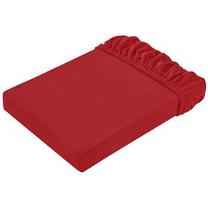 ERWIN M. Hoeslaken Jersey; 90-100x190-200 cm (BxL); rood; 2 stuk / verpakking