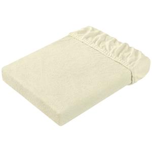ERWIN M. Badstof hoeslaken Frottee; 180-200x190-200 cm (BxL); champagne beige
