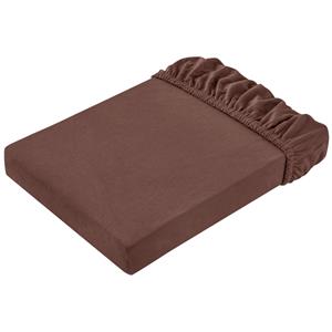ERWIN M. Hoeslaken Jersey; 90-100x190-200 cm (BxL); bruin; 2 stuk / verpakking