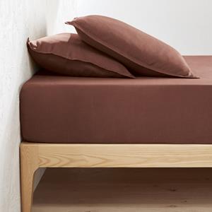 LA REDOUTE INTERIEURS Hoeslaken in gewassen linnen, omslag 30 cm, Linot