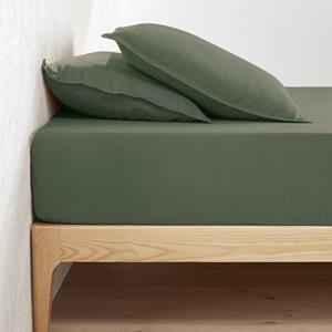 LA REDOUTE INTERIEURS Hoeslaken in gewassen linnen, omslag 35 cm, Linot