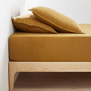 LA REDOUTE INTERIEURS Hoeslaken in gewassen linnen, omslag 35 cm, Linot