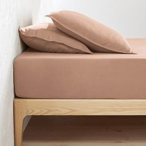 LA REDOUTE INTERIEURS Hoeslaken in gewassen linnen, omslag 30 cm, Linot