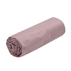 Stof Hoeslaken Eden - 1-persoons - 90 x 190 cm - oudroze - hotelkwaliteit - katoen - 30 cm matrasdikt -