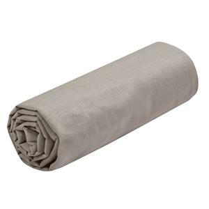 Stof Hoeslaken Eden - 1-persoons - 90 x 190 cm - taupe - hotelkwaliteit - katoen - 30 cm matrasdikte -