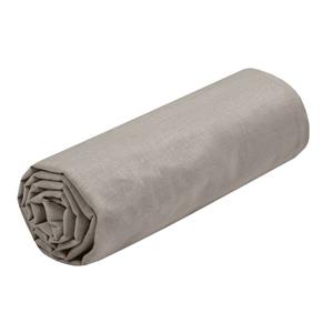 Stof Hoeslaken Eden - twijfelaar - x 190/200 cm - taupe - hotelkwaliteit - katoen - 30 cm matrasdikte -