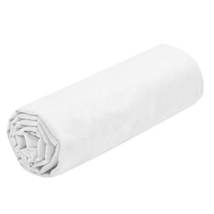 Stof Hoeslaken Eden - twijfelaar - x 190/200 cm - wit - hotelkwaliteit - katoen - 30 cm matrasdikte -