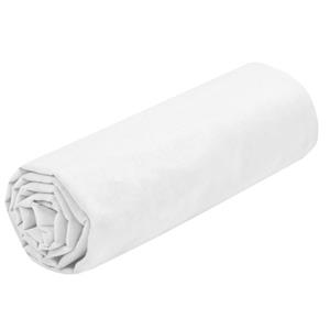 Stof Hoeslaken Eden - 2-persoons - 160 x 200 cm - wit - hotelkwaliteit - katoen - 30 cm matrasdikte -