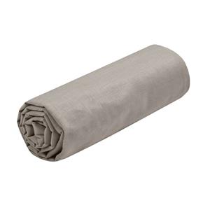 Stof Hoeslaken Eden - 2-persoons - 180 x 200 cm - taupe - hotelkwaliteit - katoen - 30 cm dikte -