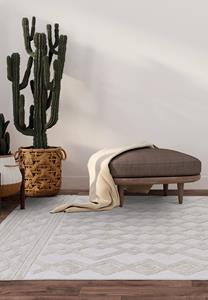 MOMO Rugs  Salta SA05 White Links -