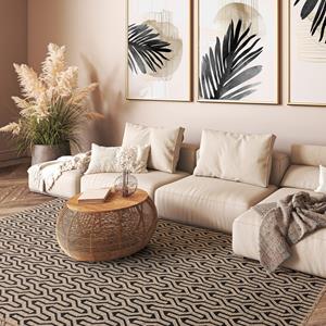 Easy Living  Vloerkleed Global Black Lattice -