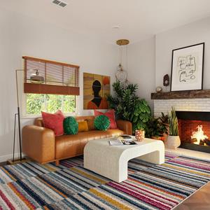 Easy Living  Vloerkleed Muse Multi-Coloured Stripe Rug MU06 -