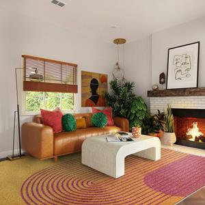 Easy Living  Vloerkleed Muse Orange Retro Rug MU13 -