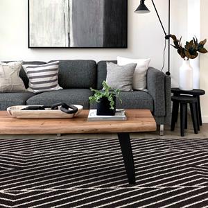 Easy Living  Vloerkleed Muse Black Linear Rug MU10 -