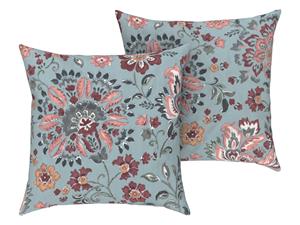 Livarno home 2 satijnen kussenslopen 60 x 60 cm (Bloemen)