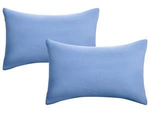Biberna Fijne jersey kussenhoes (Blauw, 40x60)