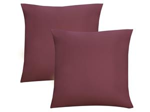 Biberna Fijne jersey kussenhoes (Rood, 40x40)