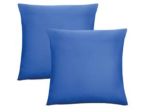 Biberna Fijne jersey kussenhoes (Saffier, 40x40)