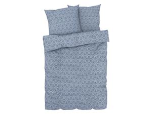 Livarno home Flanellen dekbedovertrek 200 x 200 cm (Blauw/print)