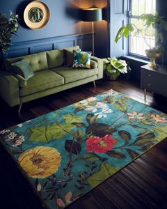 MOMO Rugs  Clarke & Clarke Passiflora Kingfisher -